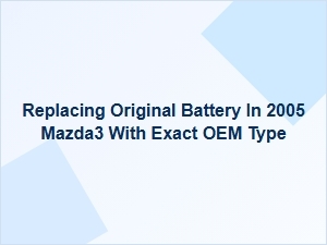 Replacing the Original Battery with Exact Mazda3 Oem Parts